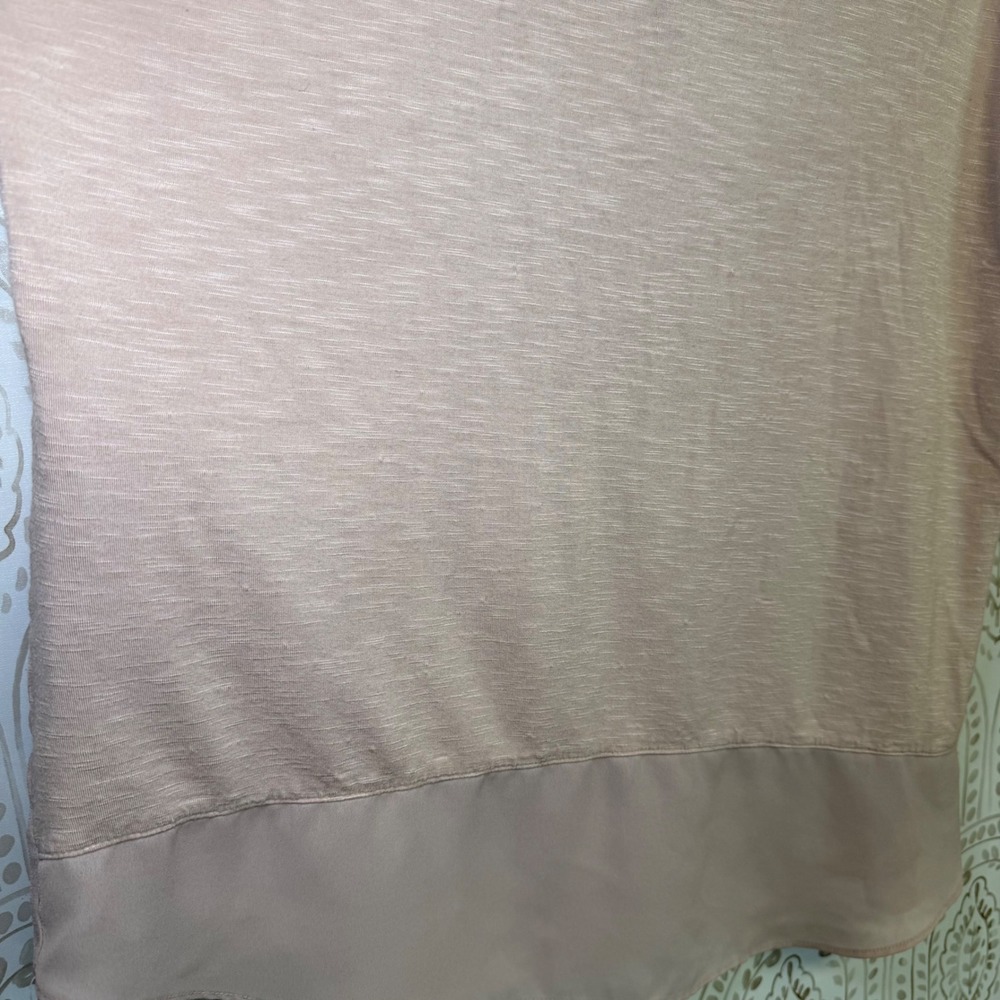 Maurices Pink Mixed Media Tank Top Sleeveless Scoop Neck Slub Knit Large - Picture 3 of 6